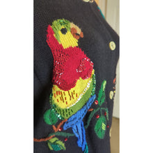 Load image into Gallery viewer, 90&#39;s Maximalists Playful Art to Wear Button-down Knit Cardigan Women&#39;s XL

