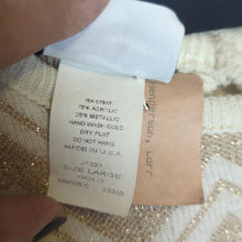 Load image into Gallery viewer, 90's Y2K Chevron Maxi Metallic Shirt Dress Sleeveless Resort Glam Size L
