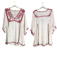 Load image into Gallery viewer, Free People Heavily Embroidered Tulum Boho Aztec Mini Dress
