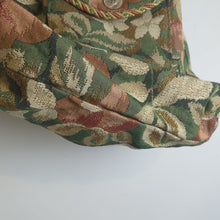 Load image into Gallery viewer, XL Upcycled Granola Girl Goblincore Tapestry Tote Bag Overnight Bag Fringe
