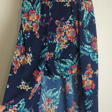 Load image into Gallery viewer, Beachy Maxi Spaghetti Strap Floral Maxi Dress High- Low Shorts Size M
