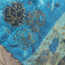 Load image into Gallery viewer, Mermaidcore Cashmere &amp; Silk Scarf Shaw Wrap Fringe Extra Wide
