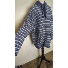 Load image into Gallery viewer, Southwestern Oversized Popover Gauzy Knit Sweater Hooded Pouch Pocket XXL
