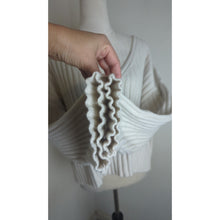 Load image into Gallery viewer, Oversized Slouchy Wool Blend Ribbed Knit Cropped Sweater Wide Sleeves Women&#39;s XL
