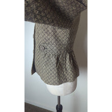 Load image into Gallery viewer, Vintage Inspired Mod Wool Tweed Jacket Blazer Peplum Chunky Buttons Size 4
