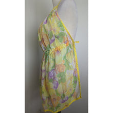 Load image into Gallery viewer, Vintage Retro Mod Floral Apron Lightweight Semi -Sheer S/M
