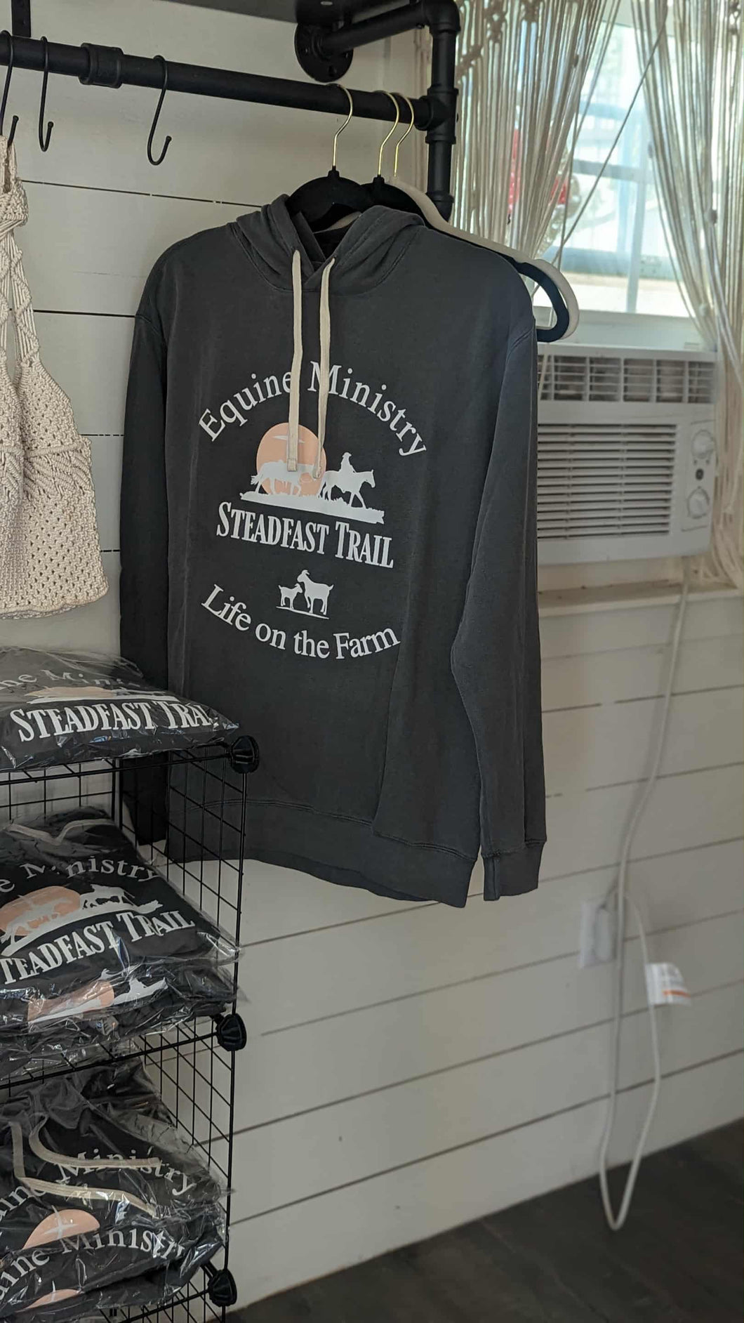 100% Cotton Sweatshirts Natural Cozy Dark Gray S,M,L,XL Support Farm
