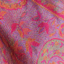 Load image into Gallery viewer, 100% Cashmere Boho Shaw Scarf Coverup Tassels Floral Paisley One Size

