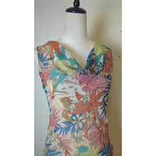 Load image into Gallery viewer, Boho Fairy Sheer Floral Midi/Max Beaded Sequined Dress Small
