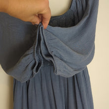 Load image into Gallery viewer, Crochet Baby Doll Midi Dress Balloon Sleeves Smocked Back Women's PL
