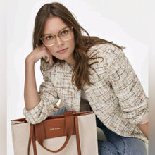 Load image into Gallery viewer, NWT Anne Klein Open Front Shimmering Sequin Tweed Jacket Pastel Women's Size L
