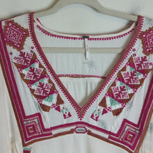 Load image into Gallery viewer, Free People Heavily Embroidered Tulum Boho Aztec Mini Dress
