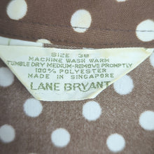 Load image into Gallery viewer, 1970's Vintage Mod Lane Bryant Polkadot Button Down Blouse Women's Size M
