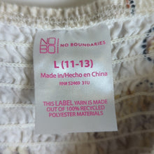 Load image into Gallery viewer, Y2K Baby Doll Top With Handkerchief Hemline Patchwork Print Smocked Large(11-13)
