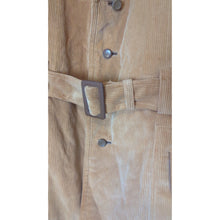 Load image into Gallery viewer, VTG 70s Towncraft Penneys Butterscotch Corduroy Belted Safari Jacket Coat XL Faux Fur
