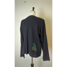 Load image into Gallery viewer, 90's Maximalists Playful Art to Wear Button-down Knit Cardigan Women's XL
