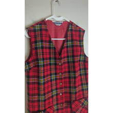 Load image into Gallery viewer, Vintage 60&#39;s/70&#39;s Tartan Plaid Button Down Vest Women&#39;s Size Large
