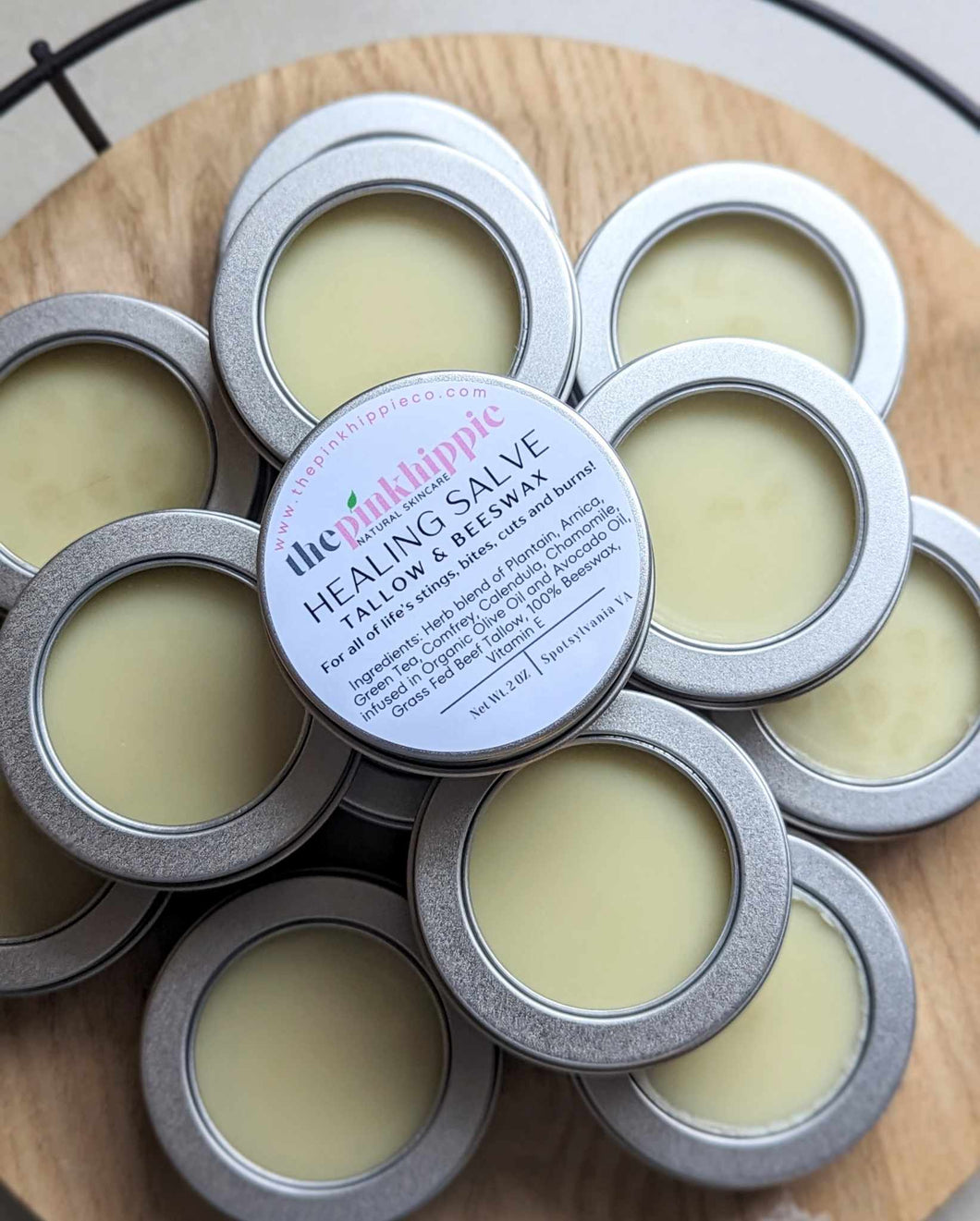 Healing Tallow Salve-2 oz Herb Infusion Unscented