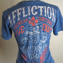 Load image into Gallery viewer, Vintage Affliction T-shirt Patchwork Distressed Unisex X-Small/Small
