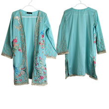 Load image into Gallery viewer, J. Girls Pakistan Kimono Jacket Embroidered With Fringe Girls Size 7/8
