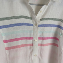 Load image into Gallery viewer, Vineyard Vines Beachy Striped Tunic Button-down Linen Top Women's Medium
