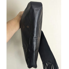 Load image into Gallery viewer, Y2K Revival Vibes NWT 100% Leather Shoulder Bag Grommets Fringe
