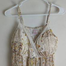 Load image into Gallery viewer, Y2K Baby Doll Top With Handkerchief Hemline Patchwork Print Smocked Large(11-13)
