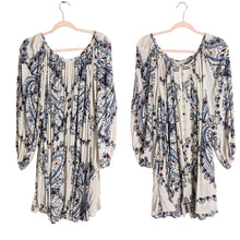 Load image into Gallery viewer, Free People Dress Women’s Size Large Ivory paisley combo Boho Tunic Women Small

