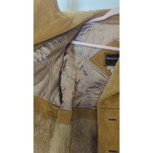 Load image into Gallery viewer, VTG 70s Towncraft Penneys Butterscotch Corduroy Belted Safari Jacket Coat XL Faux Fur
