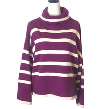 Load image into Gallery viewer, Cozy Tristan Sweater Plum Wide Sleeves Medium
