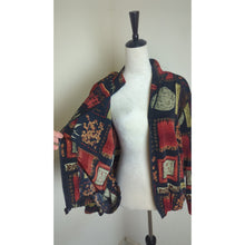 Load image into Gallery viewer, Vintage Made in the USA Zip-Up Lightweight Jacket Fall Motif Women&#39;s Oversized Medium
