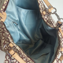 Load image into Gallery viewer, Coach "Leah" Coated Canvas Hobo Large Crossbody Tote Bag Two Bag Charms
