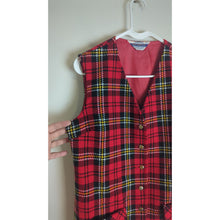 Load image into Gallery viewer, Vintage 60&#39;s/70&#39;s Tartan Plaid Button Down Vest Women&#39;s Size Large
