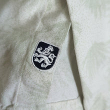 Load image into Gallery viewer, Silk &amp; Cotton Green Palm Floral Button Up Shirt Short Sleeve Pocket Men's XL
