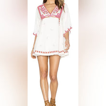 Load image into Gallery viewer, Free People Heavily Embroidered Tulum Boho Aztec Mini Dress

