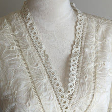 Load image into Gallery viewer, Lulus Coquette Eyelet Lace Embroidered Ruffed Top With Belt Meduim
