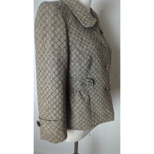Load image into Gallery viewer, Vintage Inspired Mod Wool Tweed Jacket Blazer Peplum Chunky Buttons Size 4
