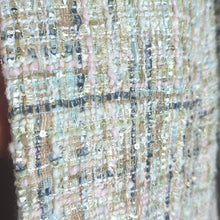 Load image into Gallery viewer, NWT Anne Klein Open Front Shimmering Sequin Tweed Jacket Pastel Women's Size L
