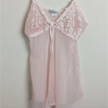 Load image into Gallery viewer, Y2K Vintage Coquette Pink Lace &amp; Embroidered Lingerie Top Women's Size Medium
