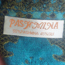 Load image into Gallery viewer, Mermaidcore Cashmere &amp; Silk Scarf Shaw Wrap Fringe Extra Wide
