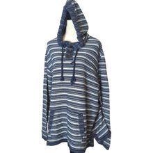 Load image into Gallery viewer, Southwestern Oversized Popover Gauzy Knit Sweater Hooded Pouch Pocket XXL
