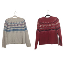 Load image into Gallery viewer, 2 Bundle!! Holiday Y2K Vintage Lambswool Zip-Up Sweater Cardigans Women&#39;s PL
