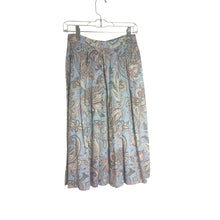 Load image into Gallery viewer, Boho Romantic Vintage Paisley Pleated Midi Skirt Women&#39;s Size 8
