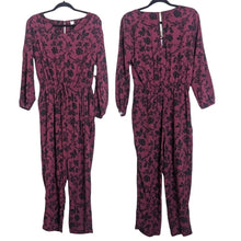 Load image into Gallery viewer, NWT Burgundy &amp; Black Jumper Drawstring Elastic Waist Pockets Women's Small
