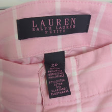 Load image into Gallery viewer, Lauren Ralph Lauren Black Label Petite Capri Pink Plaid Pants 2P*
