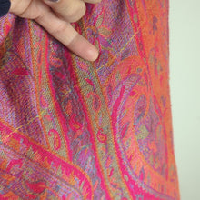 Load image into Gallery viewer, 100% Cashmere Boho Shaw Scarf Coverup Tassels Floral Paisley One Size
