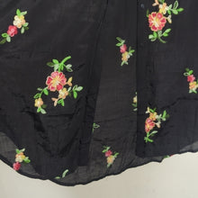 Load image into Gallery viewer, NWOT Colorful Floral Embroidered Black Semi Sheer Shirt Dress Tunic 2X
