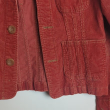 Load image into Gallery viewer, Tulle Anthropologie Rust Corduroy Jacket Mod Buttons Women&#39;s XL*
