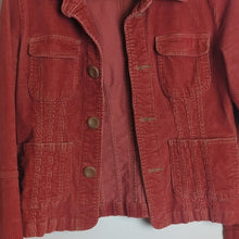 Load image into Gallery viewer, Tulle Anthropologie Rust Corduroy Jacket Mod Buttons Women&#39;s XL*
