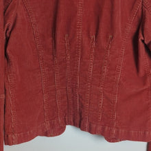 Load image into Gallery viewer, Tulle Anthropologie Rust Corduroy Jacket Mod Buttons Women&#39;s XL*
